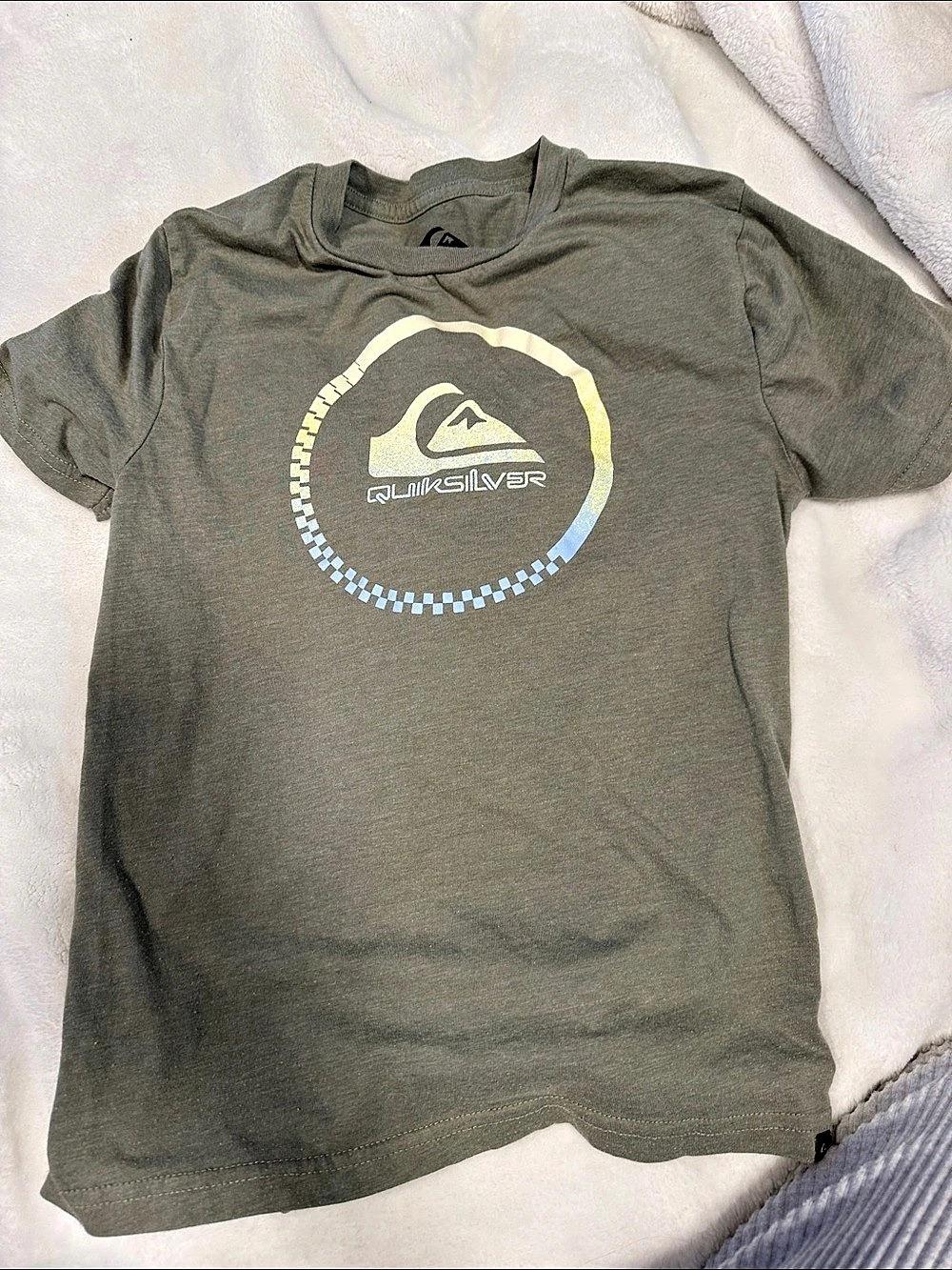 Quiksilver Eternal Circle T-Shirt Boys Medium Gray Graphic Tee